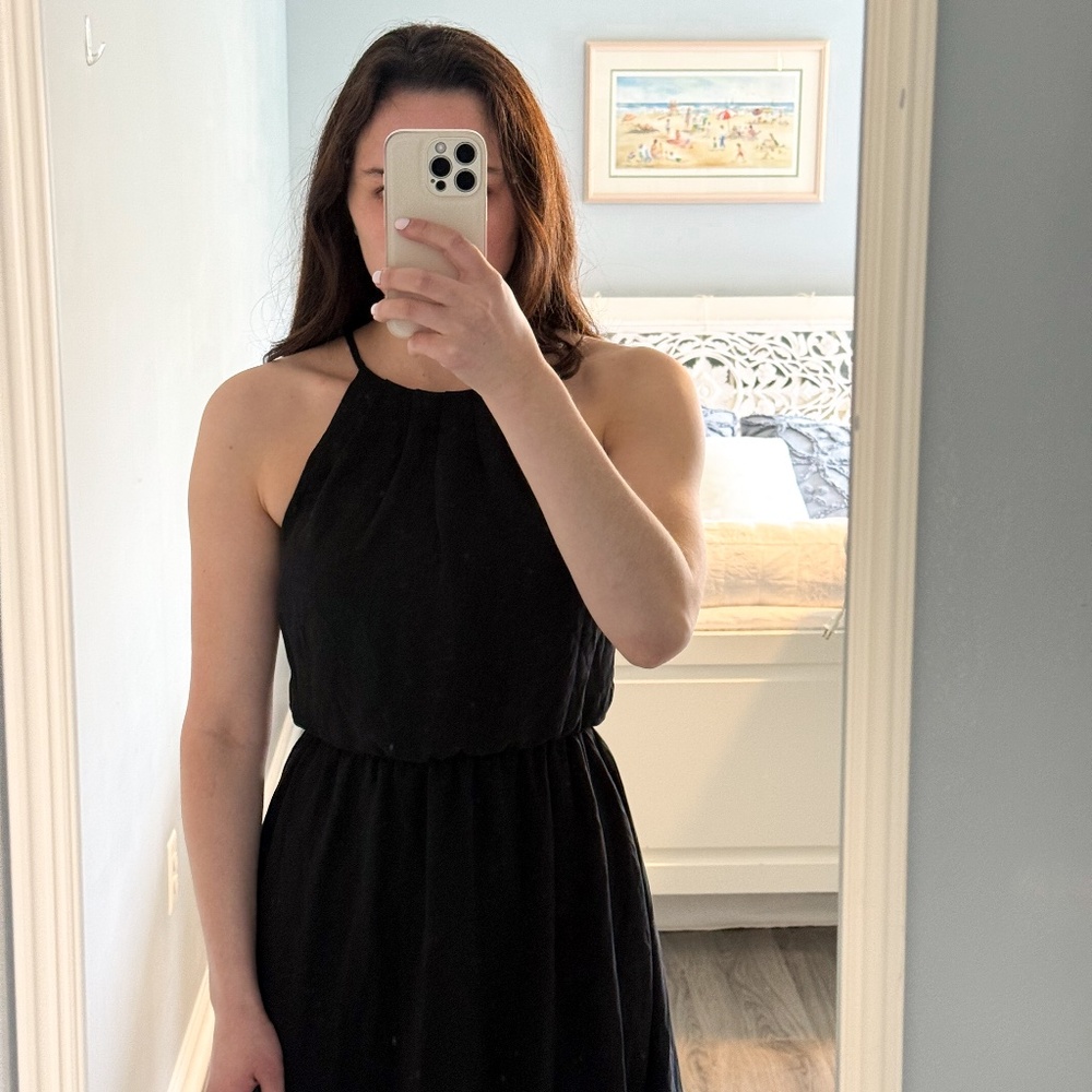 LUSH Black High Neck Dress